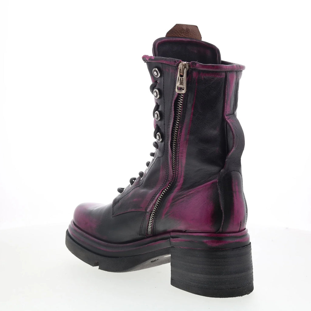 Emper Womens Black Leather Lace Up Casual Dress Boots