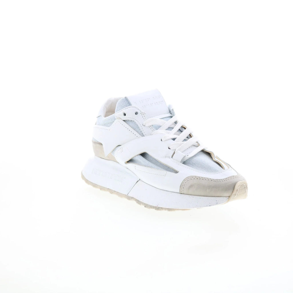Evander Womens White Synthetic Lace Up Lifestyle Sneakers Shoes
