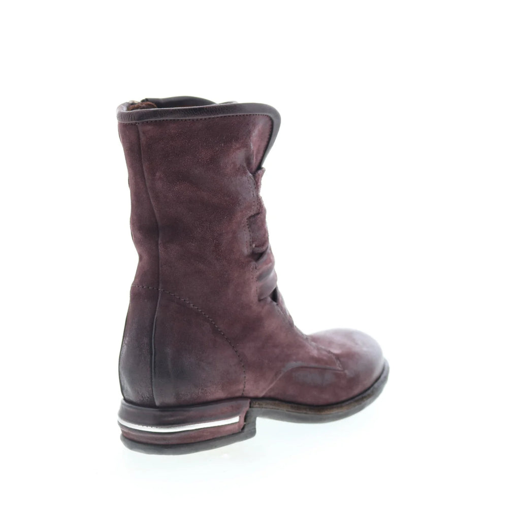 Traver Womens Burgundy Suede Zipper Casual Dress Boots