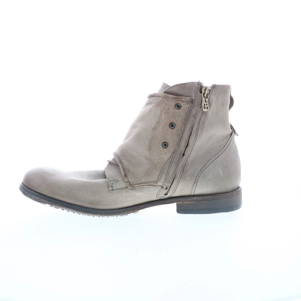 Copper Mens Gray Leather Zipper Casual Dress Boots