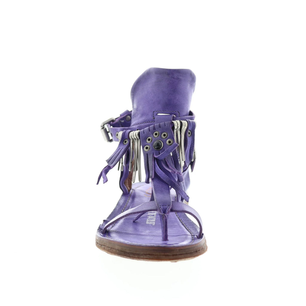 Rowan 534010-1105 Womens Purple Leather Strap Sandals Shoes