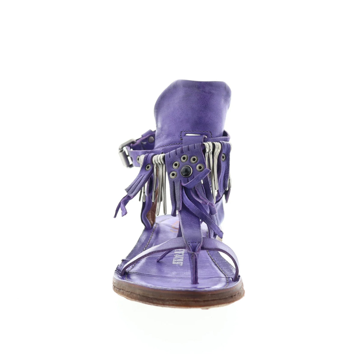 Rowan 534010-1105 Womens Purple Leather Strap Sandals Shoes