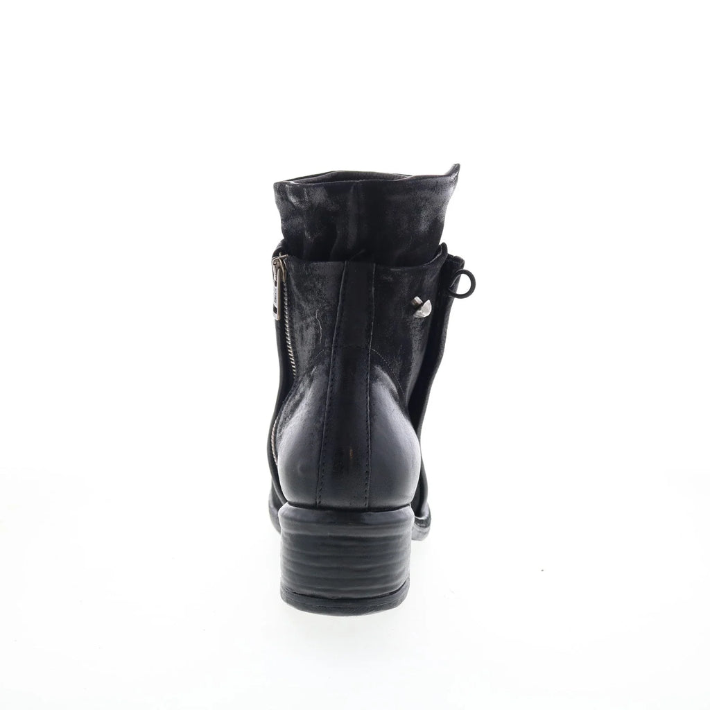 Ibsen Womens Black Leather Zipper Casual Dress Boots