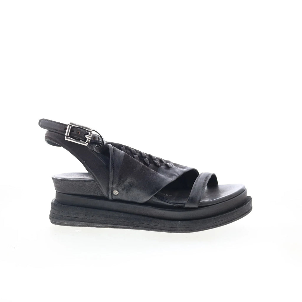 Louie A15021-101-6002 Womens Black Leather Slingback Sandals Shoes