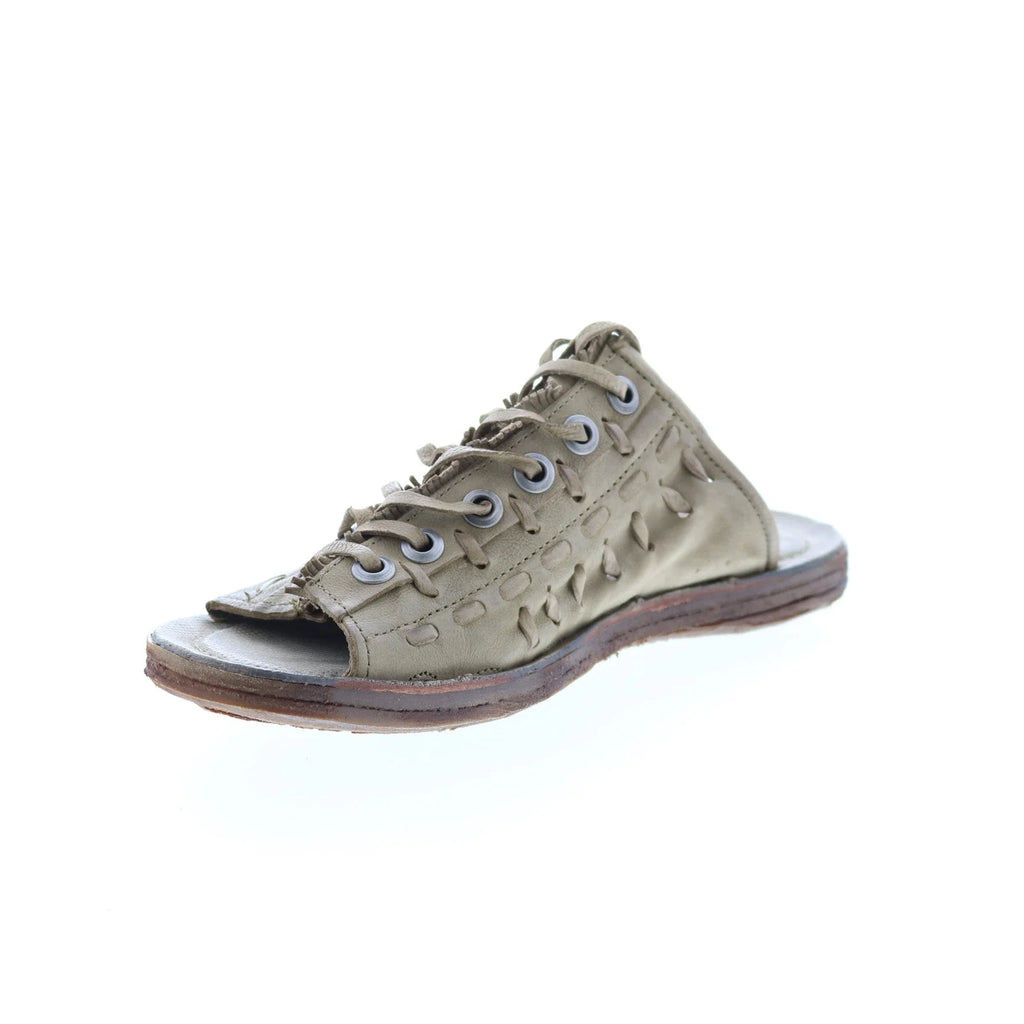 Regis A16032-101 Womens Green Leather Sandals Shoes