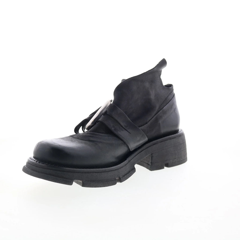 Laken Womens Black Leather Slip On Casual Dress Boots