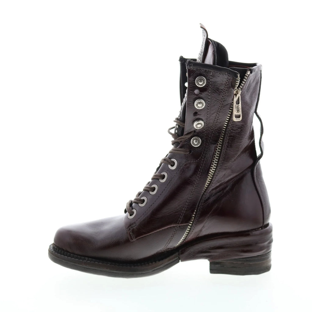 Saunder A23208-201 Womens Brown Leather Lace Up Casual Dress Boots