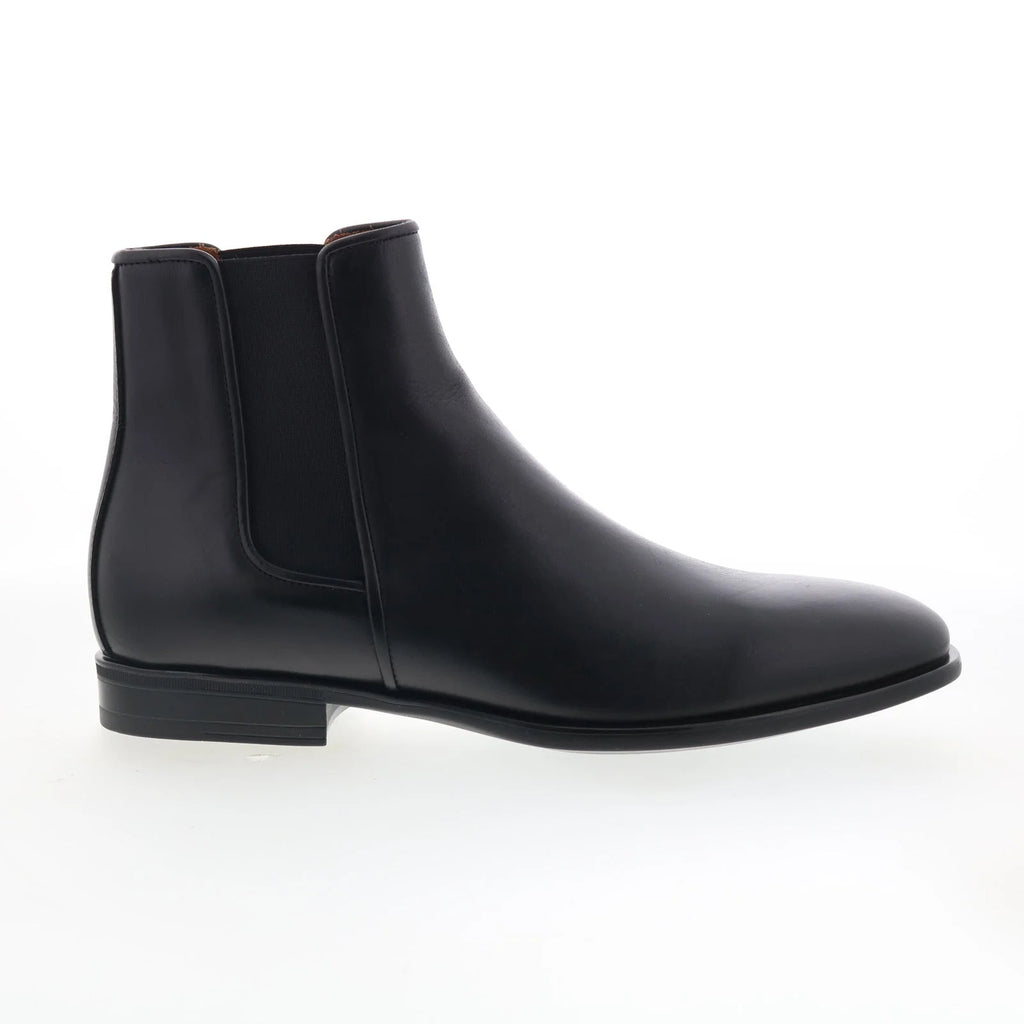 Aquatalia Adrian Waterproof M000901 Mens Black Leather Slip On Chelsea Boots