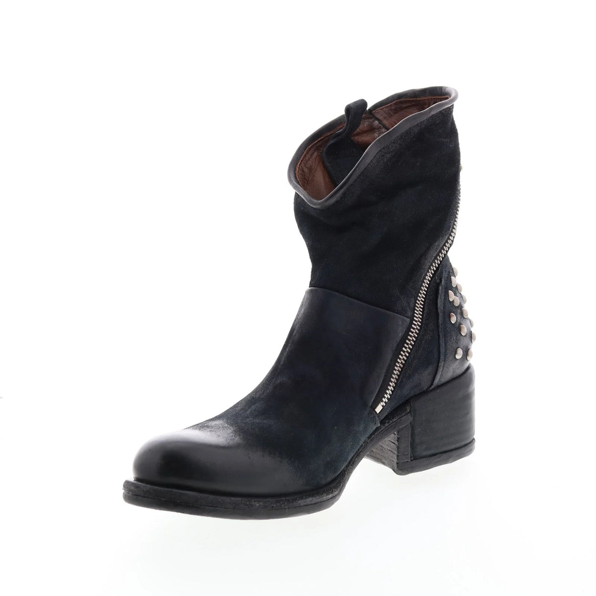 Orrin 548204-301 Womens Black Leather Zipper Casual Dress Boots