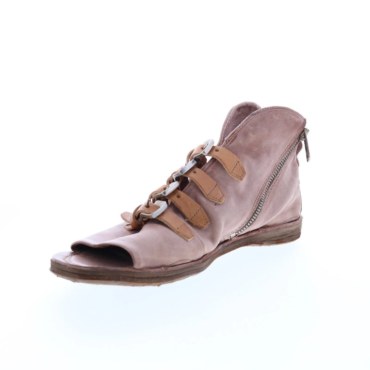 Remy A16022-101 Womens Pink Leather Gladiator Sandals Shoes
