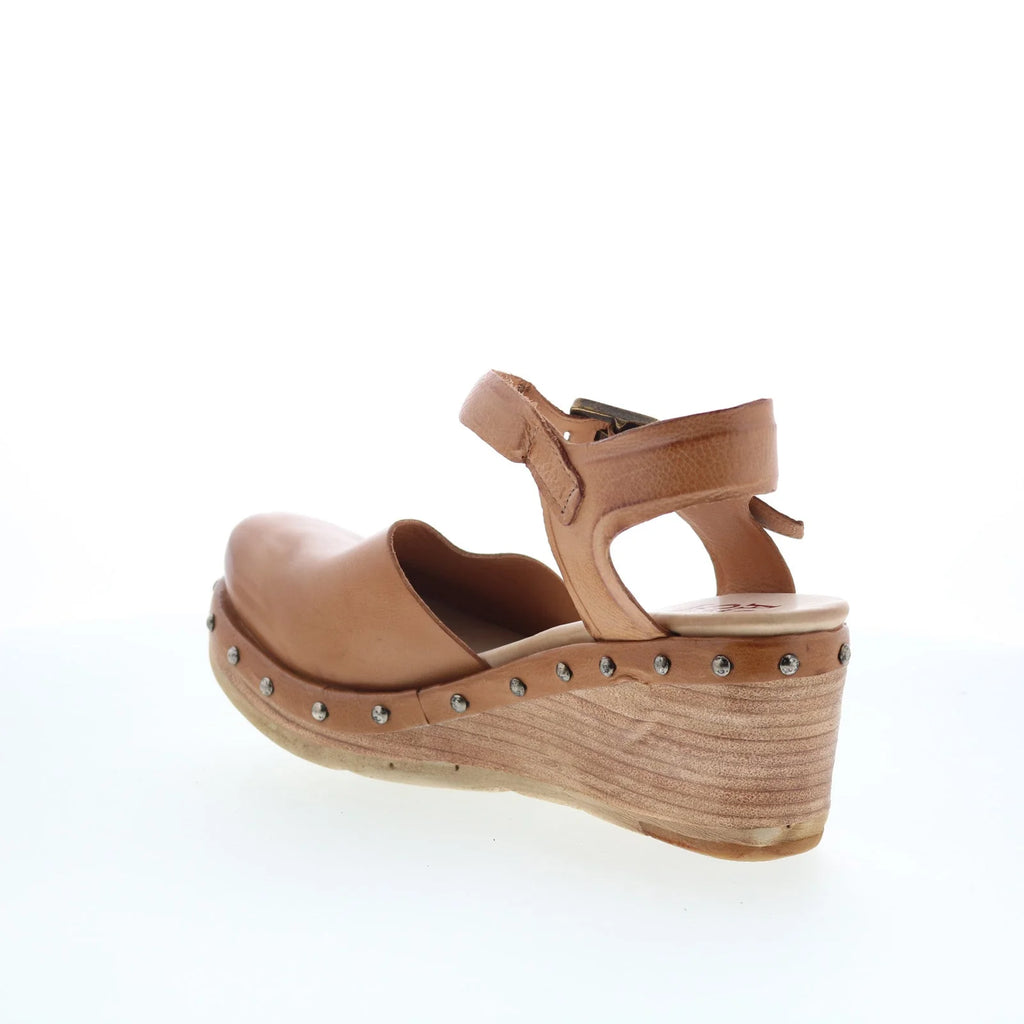 Pietro Womens Brown Leather Hook & Loop Wedges Sandals Shoes