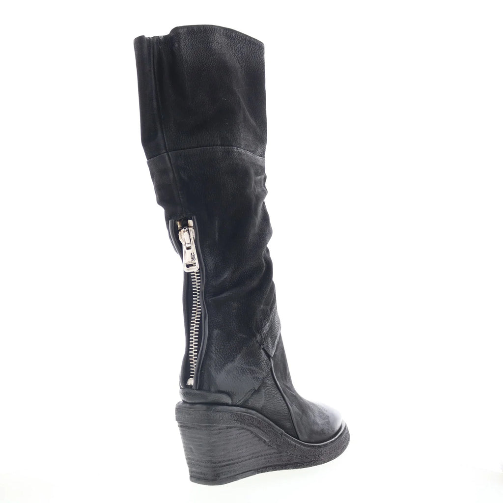 Templeton Womens Black Leather Zipper Casual Dress Boots