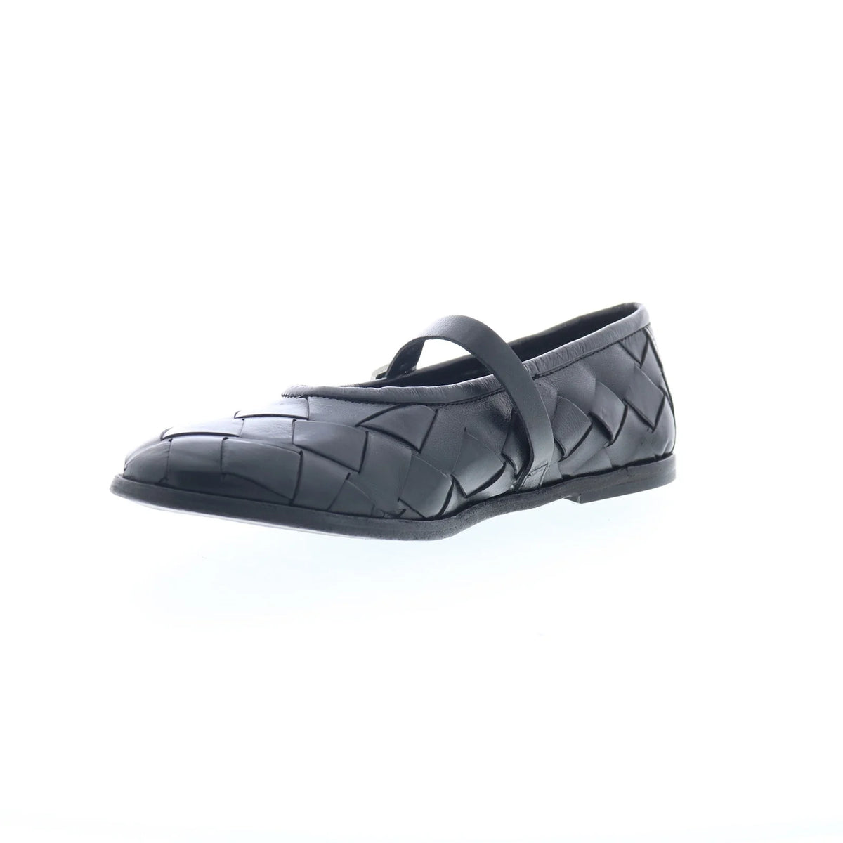 Jordan Womens Black Leather Hook & Loop Mary Jane Flats Shoes
