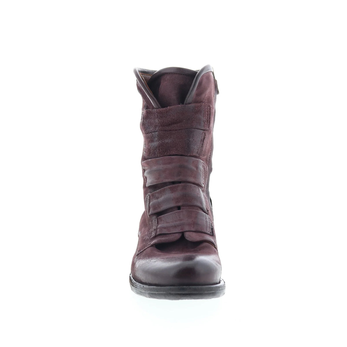 Traver Womens Burgundy Suede Zipper Casual Dress Boots