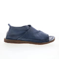 Reiley Womens Blue Leather Slip On Strap Sandals Shoes