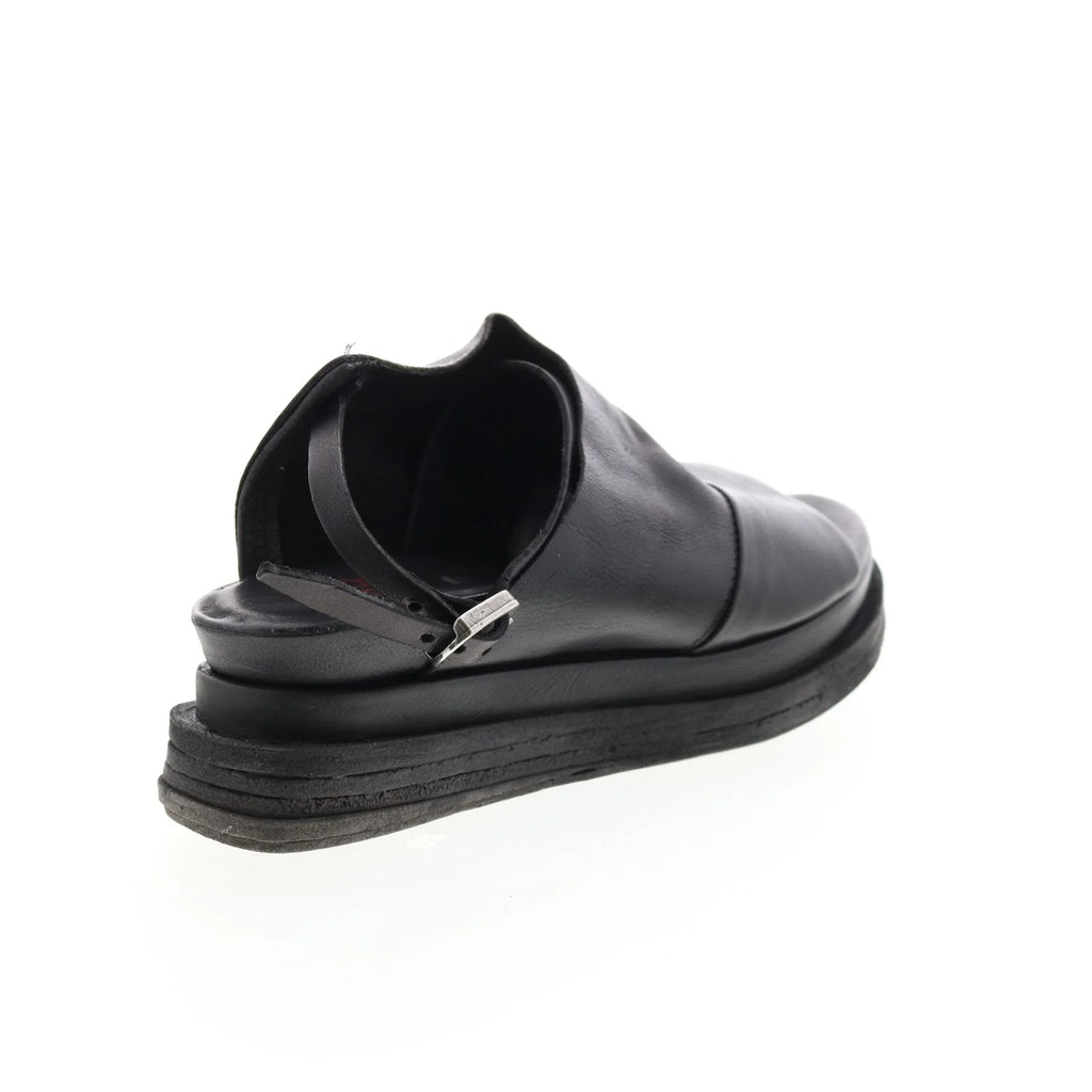 Lira A15027-101 Womens Black Leather Platform Sandals Shoes