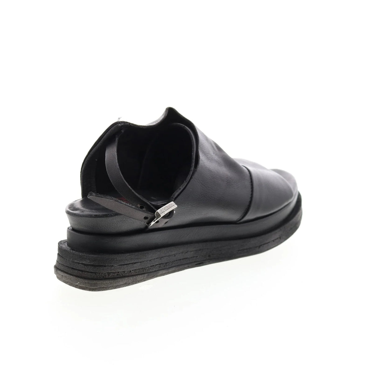 Lira A15027-101 Womens Black Leather Platform Sandals Shoes