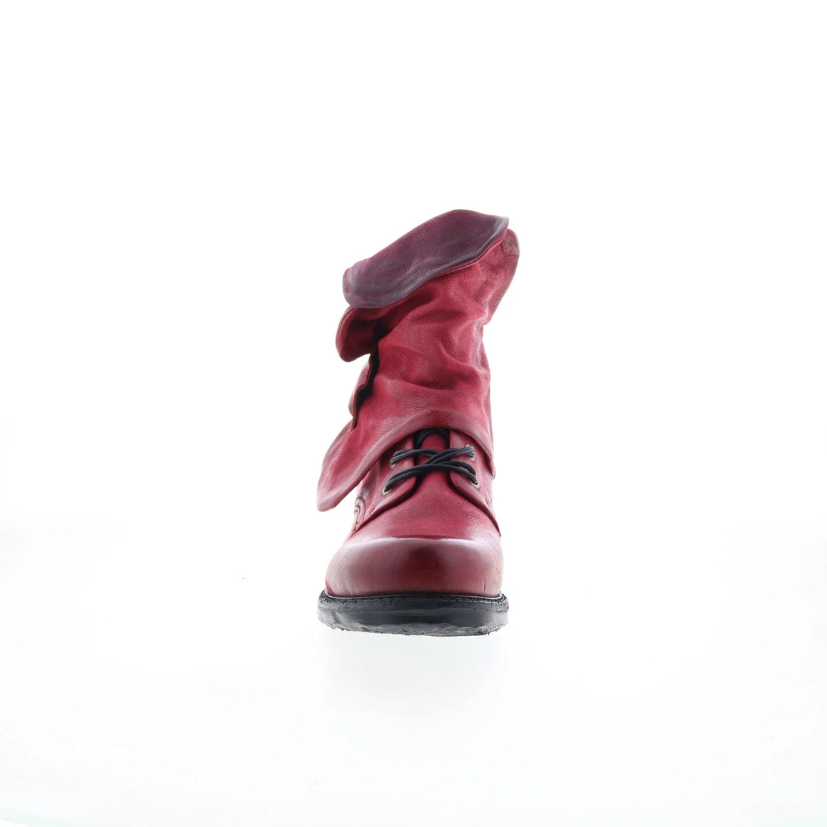 Simon Womens Red Leather Zipper Casual Dress Boots