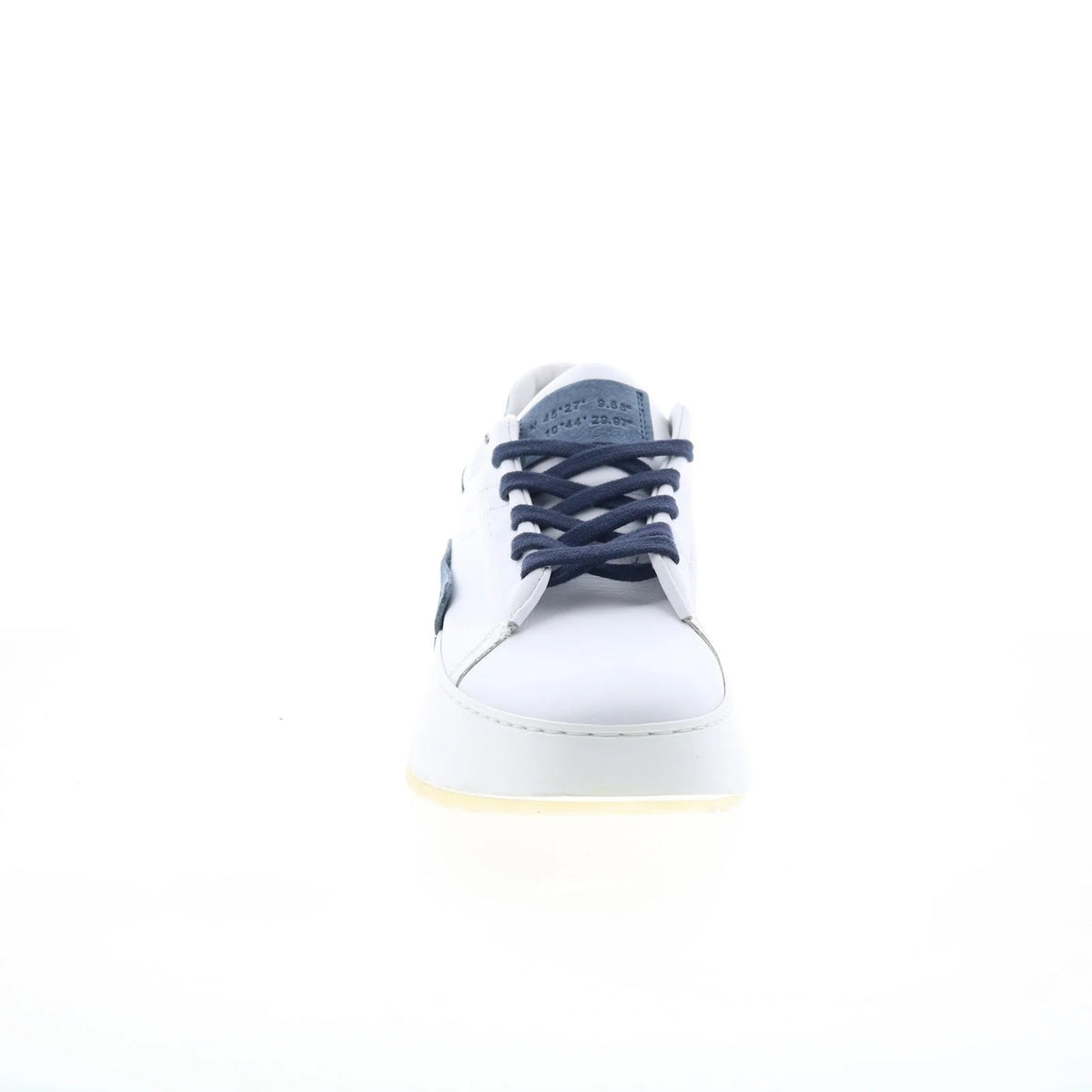 Hannie Womens White Leather Lace Up Lifestyle Sneakers Shoes