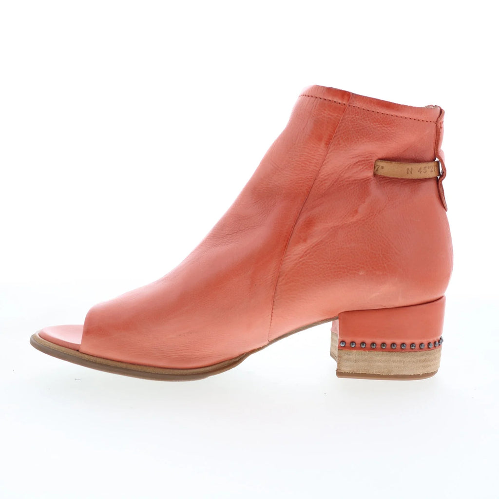 Morgan Womens Brown Leather Hook & Loop Ankle & Booties Boots