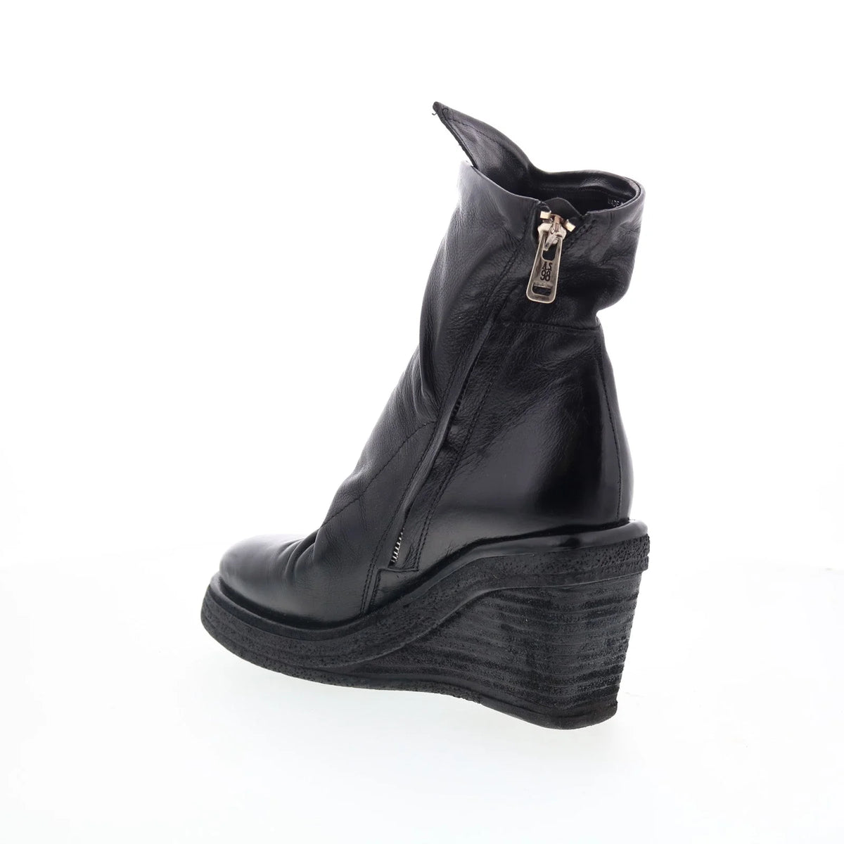 Tremont Womens Black Leather Zipper Casual Dress Boots