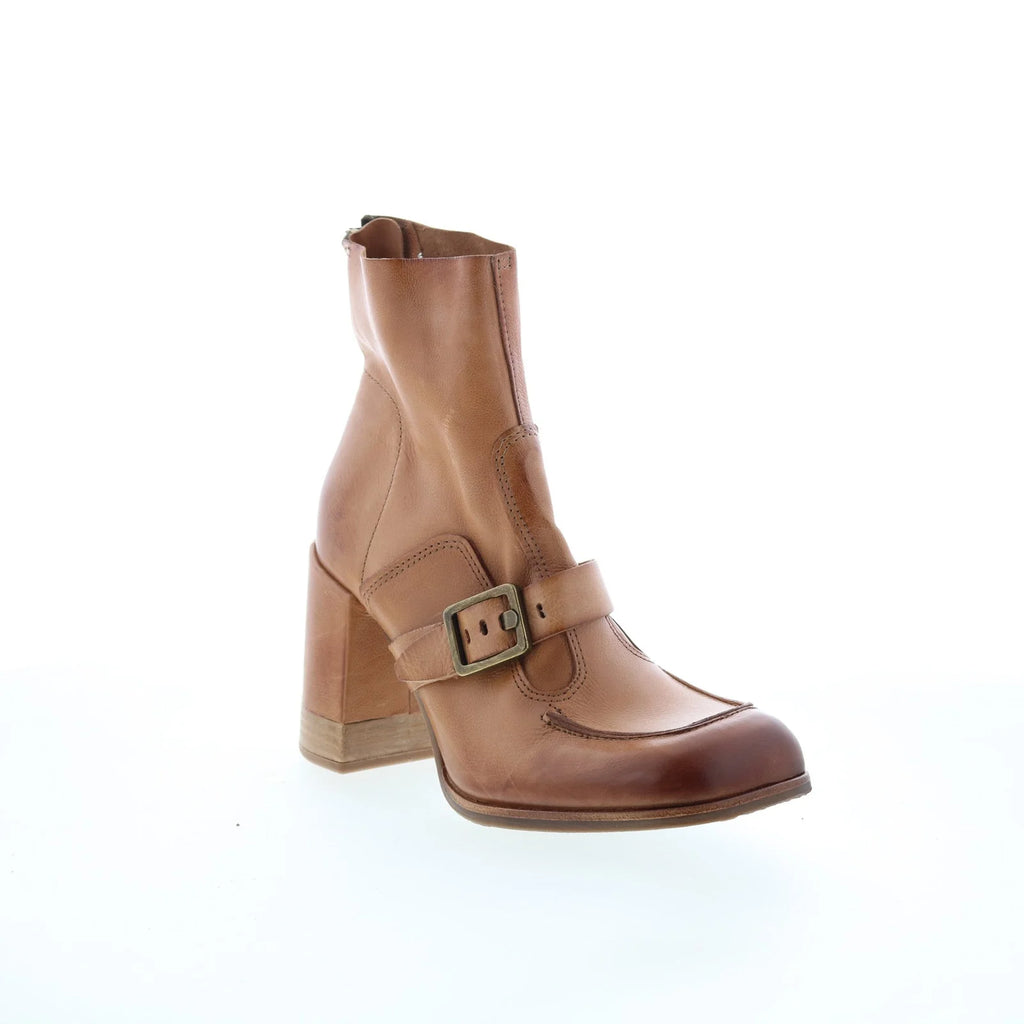 Eddie Womens Brown Leather Zipper Casual Dress Boots