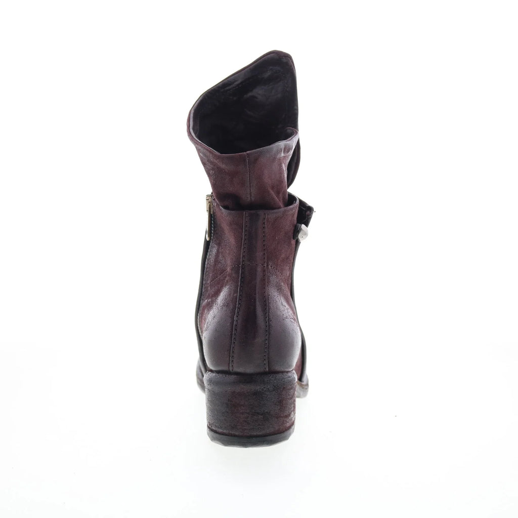 Ibsen Womens Burgundy Leather Zipper Casual Dress Boots