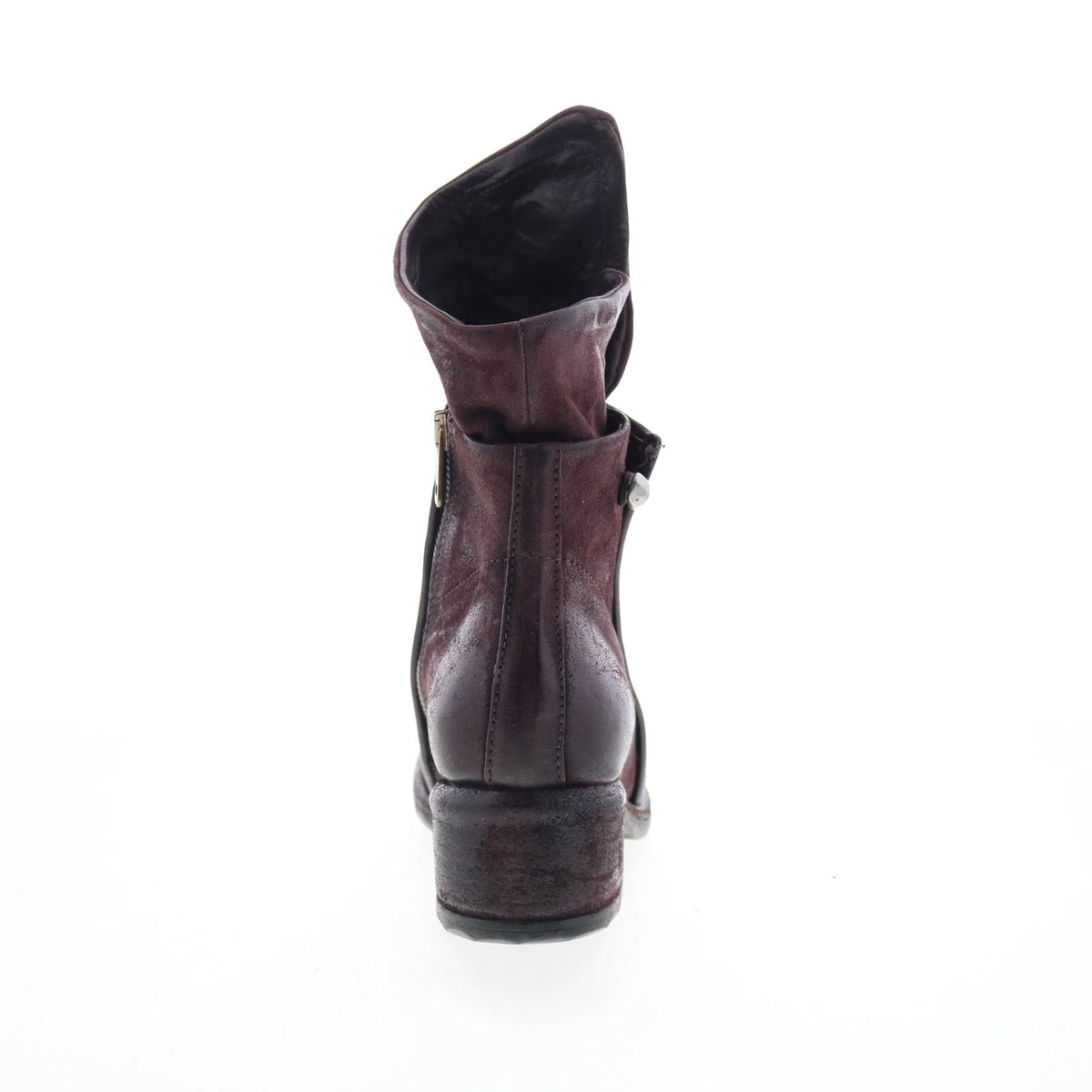 Ibsen Womens Burgundy Leather Zipper Casual Dress Boots