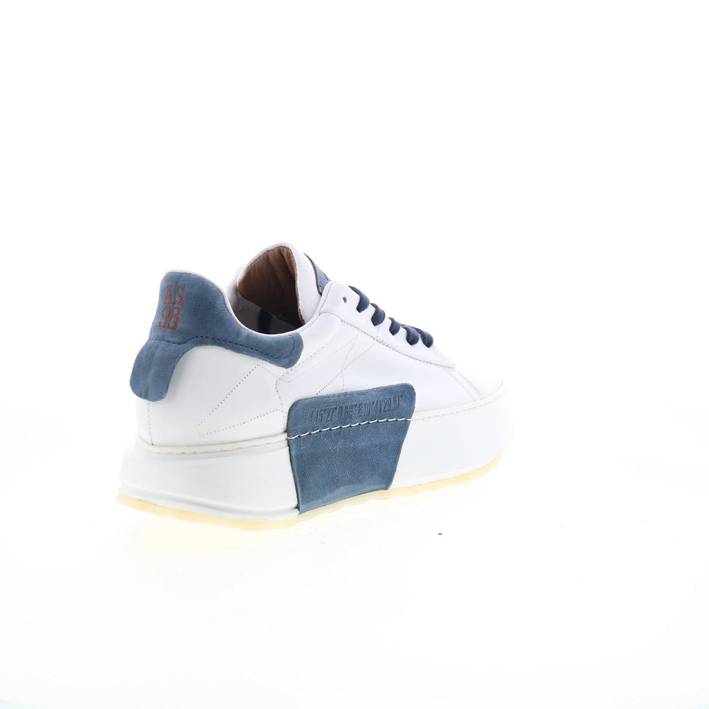Hannie Womens White Leather Lace Up Lifestyle Sneakers Shoes