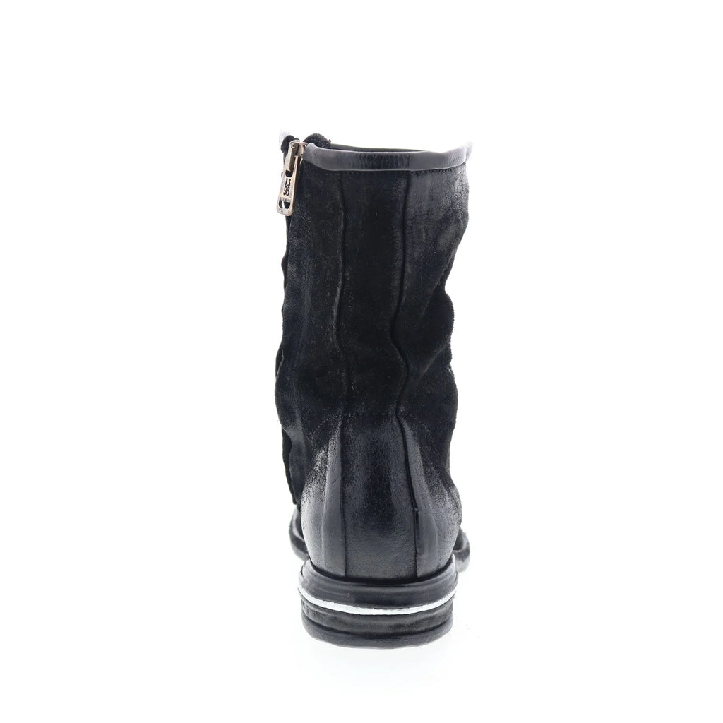 Traver Womens Black Suede Zipper Casual Dress Boots