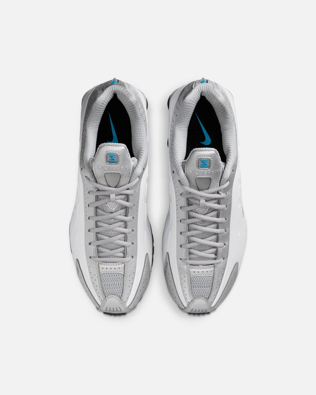Shox R4 Metallic Silver/Blue