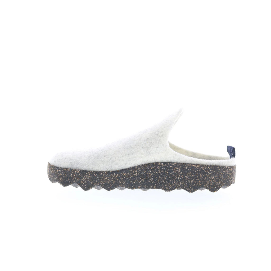 Asportuguesas Come COME023ASP-042 Womens White Slip On Clog Flats Shoes