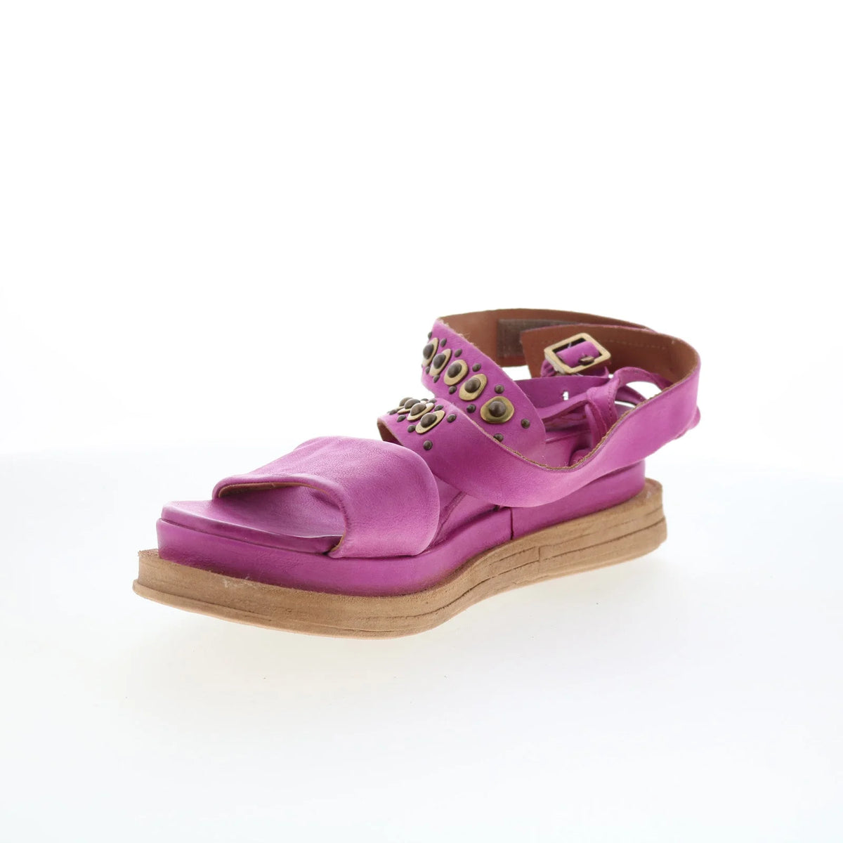 Larkie Womens Purple Suede Hook & Loop Strap Sandals Shoes