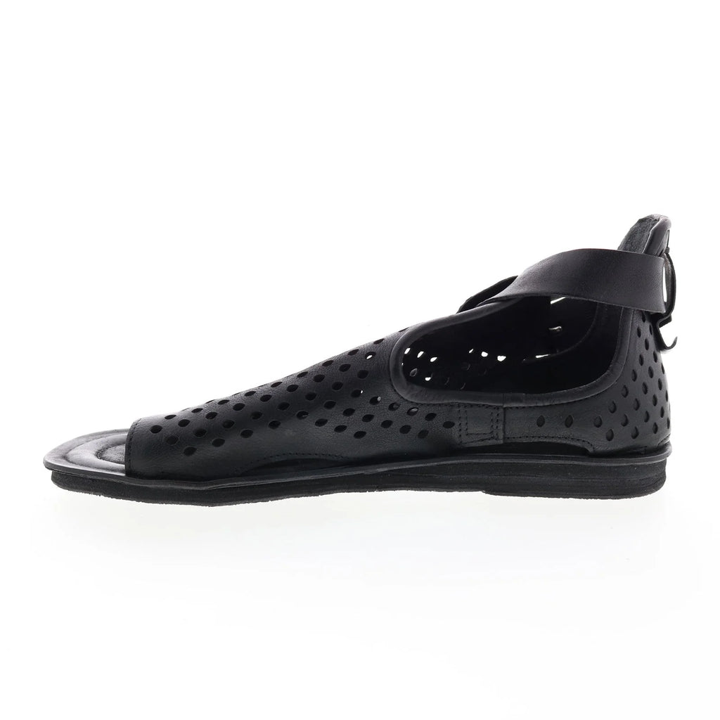 Mason A67005-201 Womens Black Leather Strap Sandals Shoes