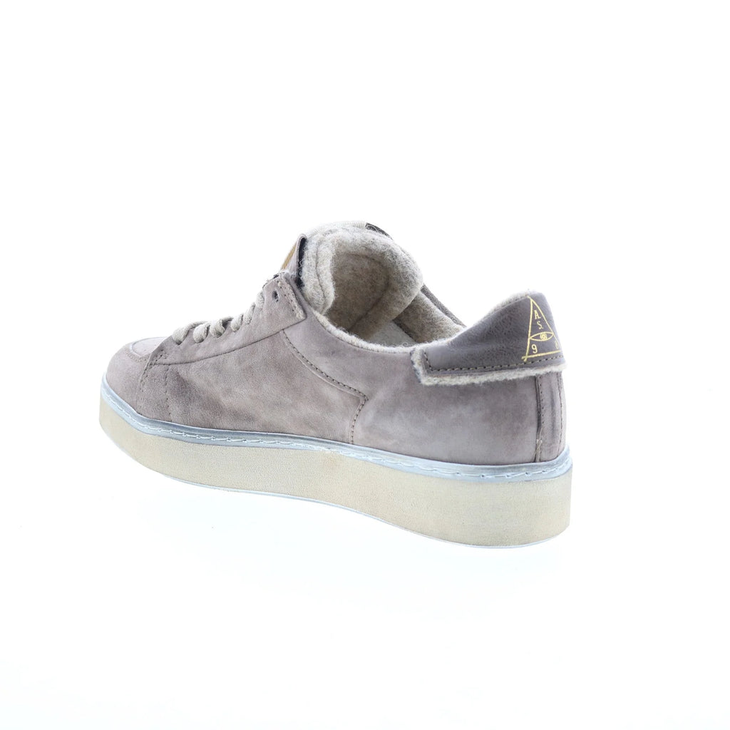 Flanch Mens Gray Leather Lace Up Lifestyle Sneakers Shoes
