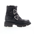 Loman Womens Black Leather Zipper Casual Dress Boots