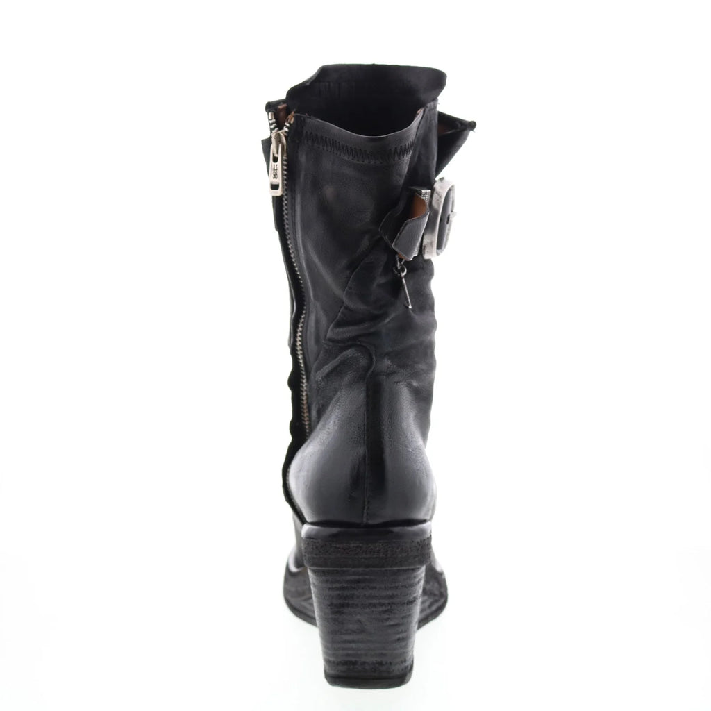 Thatcher A30210-201 Womens Black Leather Casual Dress Boots