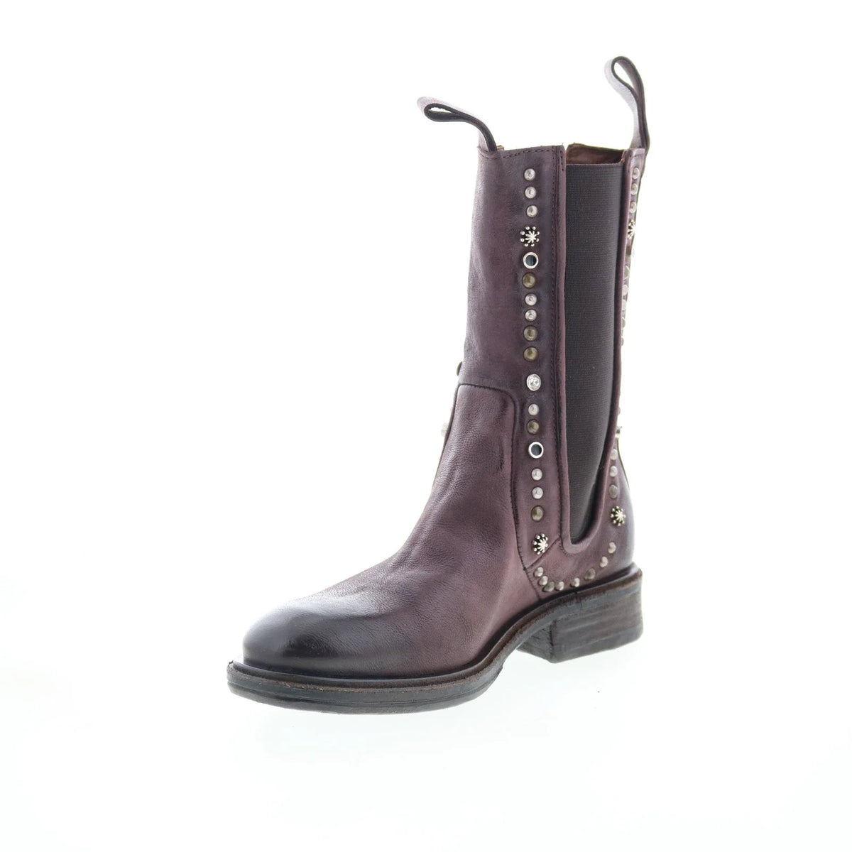Faris Womens Brown Leather Slip On Casual Dress Boots