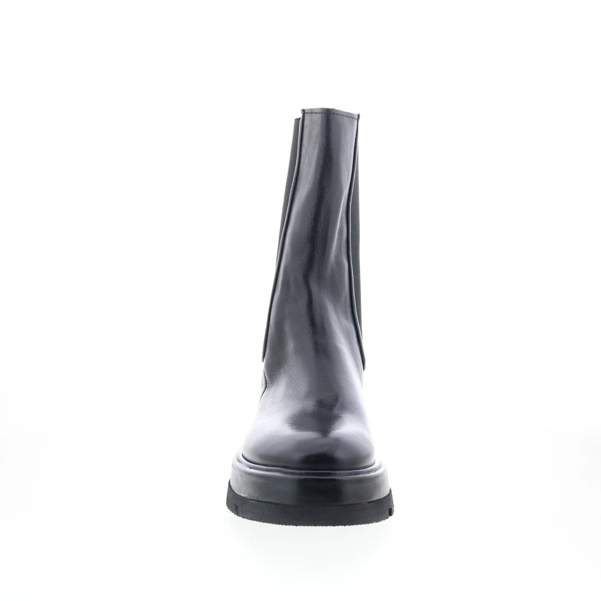 Vinny A90211-201 Womens Black Leather Slip On Chelsea Boots