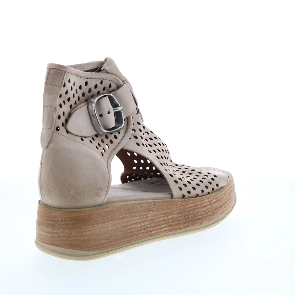 Prentice A78003-101 Womens Beige Leather Sandals Wedges Shoes