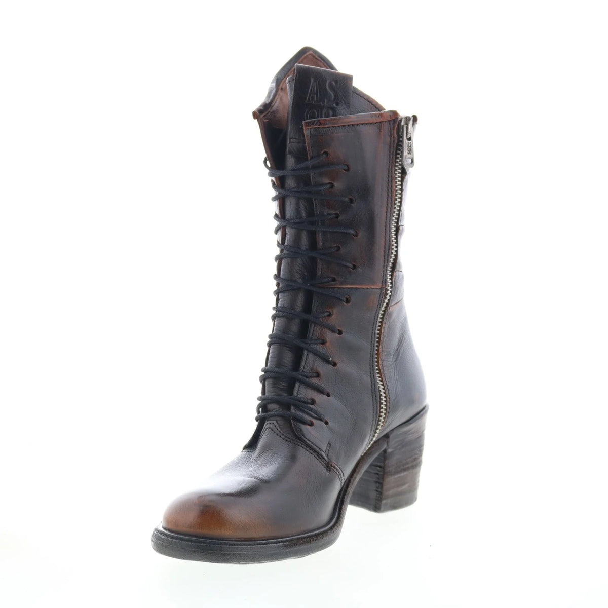 Jasper Womens Brown Leather Zipper Casual Dress Boots