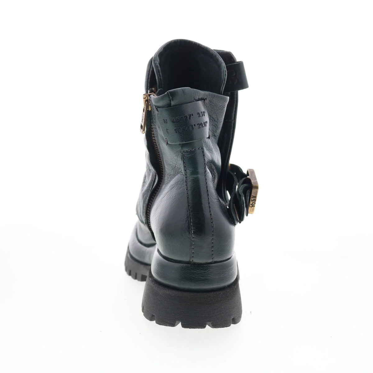 Drakie Womens Green Leather Zipper Casual Dress Boots