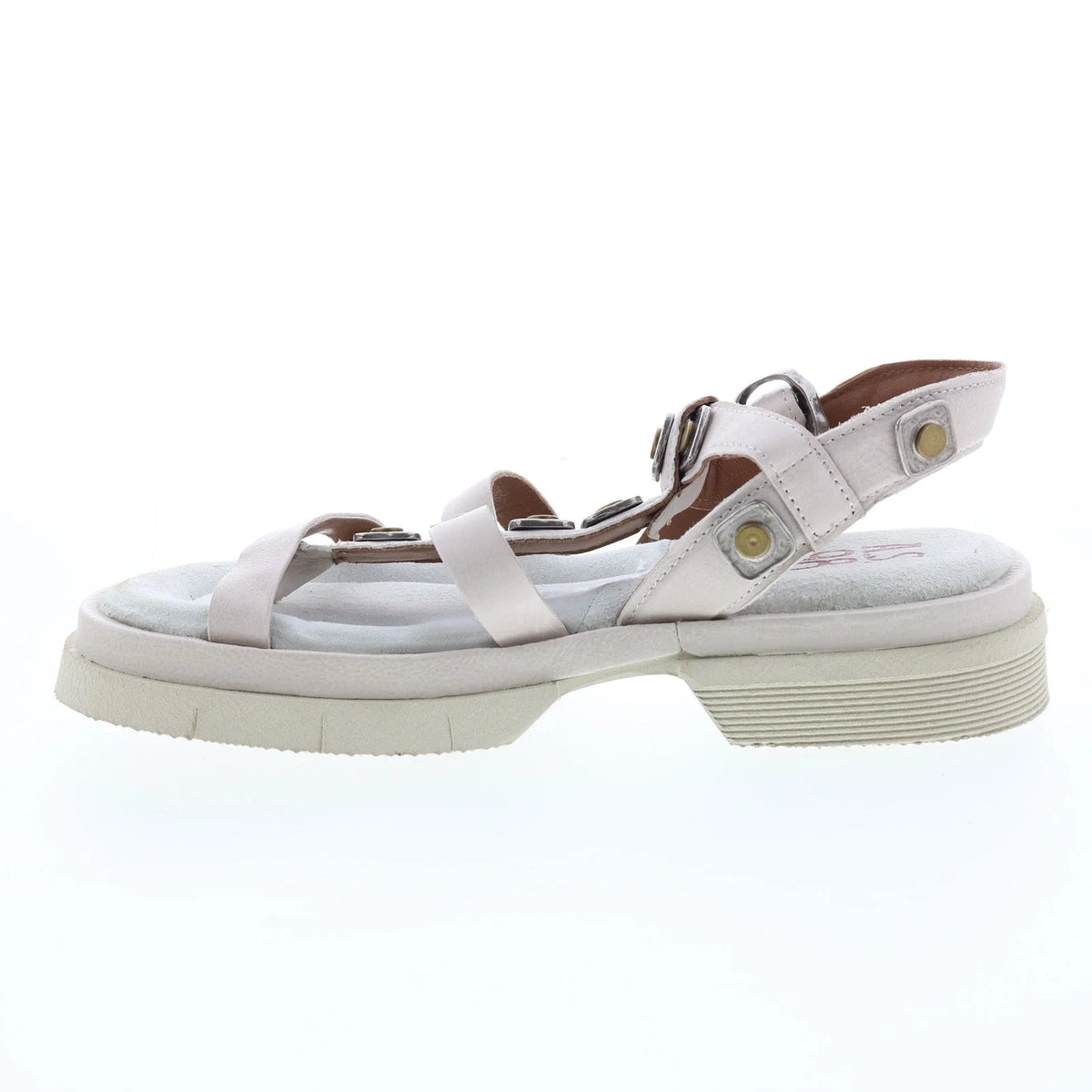 Ferdie A64003-301 Womens Beige Leather Strap Sandals Shoes