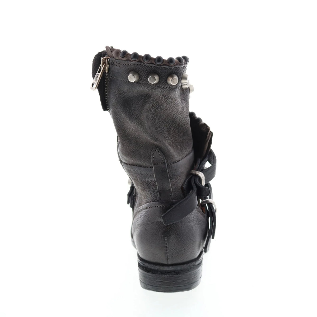 Vianne 250202-102 Womens Gray Leather Hook & Loop Casual Dress Boots