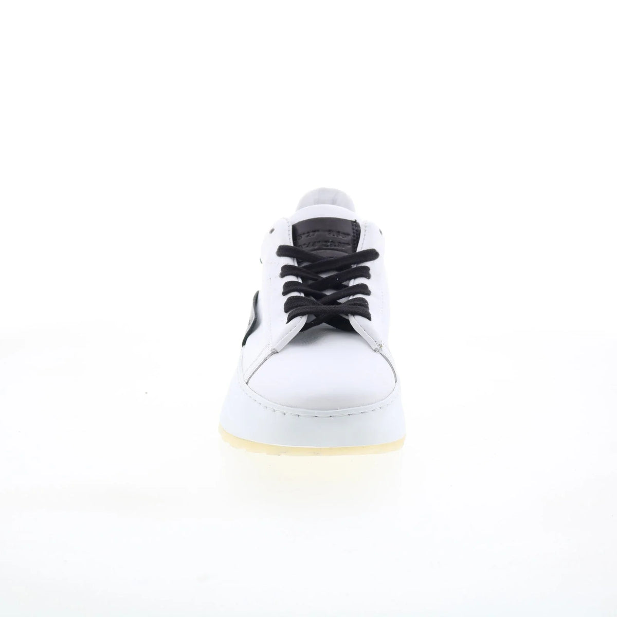 Hannie Womens White Leather Lace Up Lifestyle Sneakers Shoes
