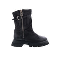 Vinson Womens Black Leather Zipper Casual Dress Boots