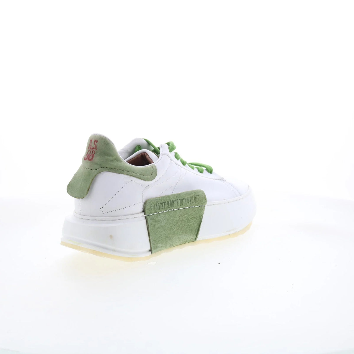 Hannie Womens White Leather Lace Up Lifestyle Sneakers Shoes