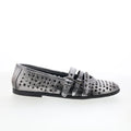 Jett Womens Silver Leather Hook & Loop Loafer Flats Shoes