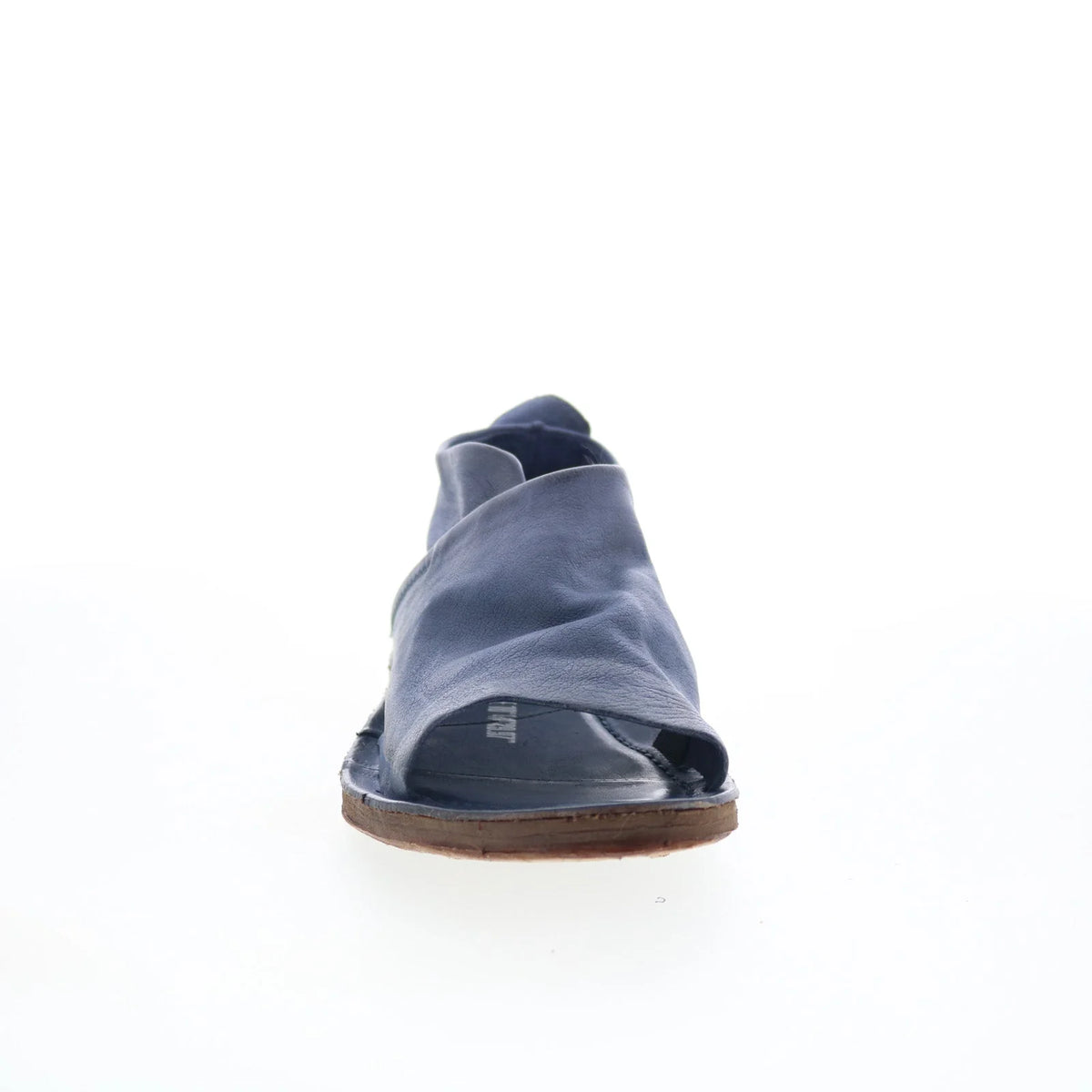 Reiley Womens Blue Leather Slip On Strap Sandals Shoes