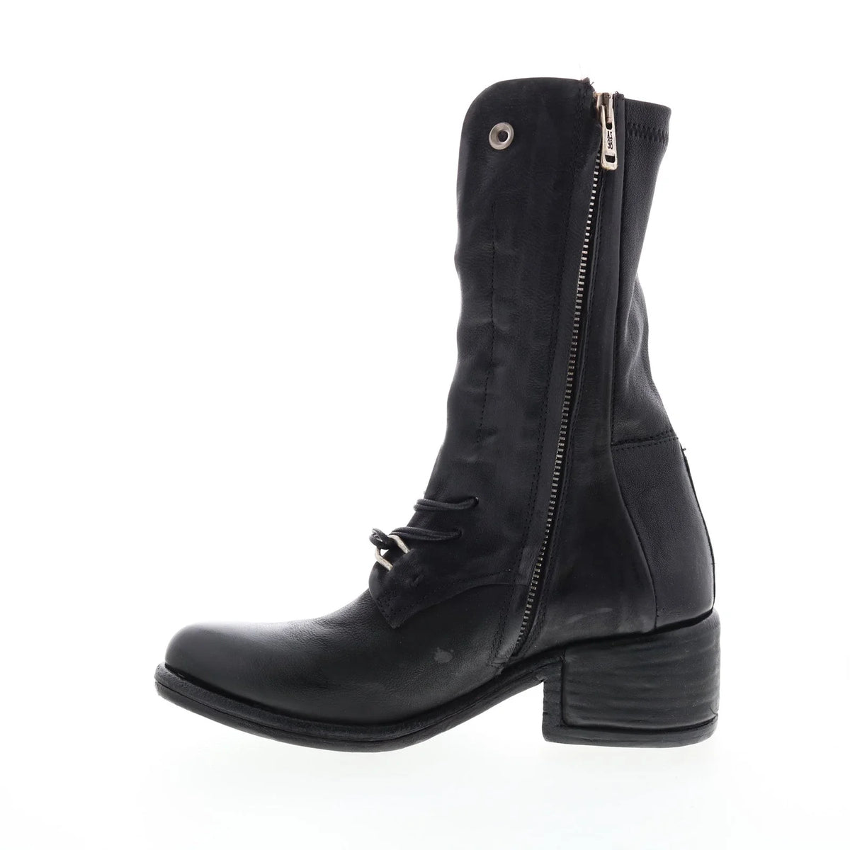 Opie 548213-201 Womens Black Leather Lace Up Casual Dress Boots